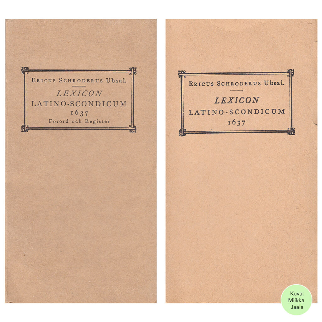 Lexicon Latino-Scondicum 1637 | Schroderus, Ericus